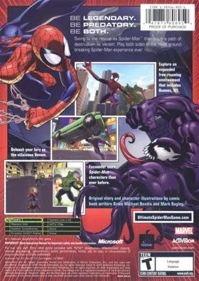 Ultimate Spider-Man (USA) box cover back